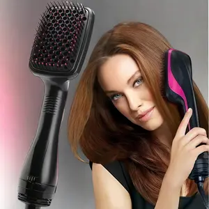 2 in 1 Hair Dryer Brush, 1 Box Negative Ion Hot Air Brush, Hair Styling Tool for Women & Girls, Hairdressing Tool, Hair Straightening Comb