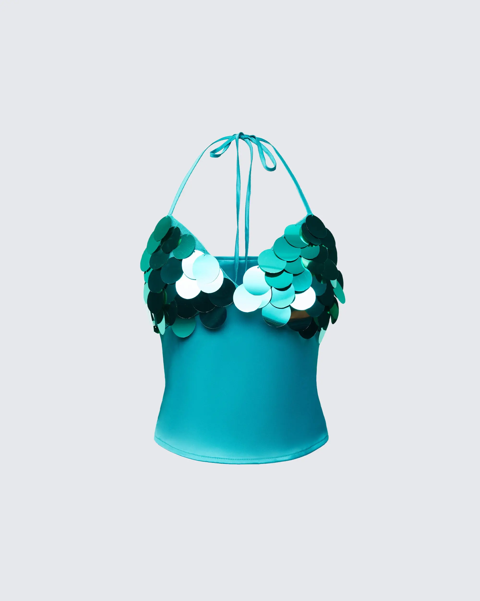 Pearle Green Disc Sequin Cami Top
