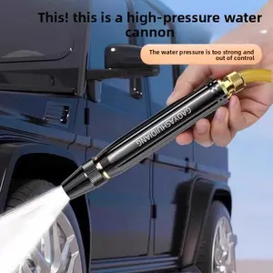 High Pressure Car Wash Water Gun Nozzle, Portable Household Water Hose Pump, Multifunctional Booster Water Sprayer for Car Cleaning, Garden Flower Vegetable Irrigation