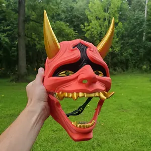 3D Printed Multi Color Articulating Oni Mask