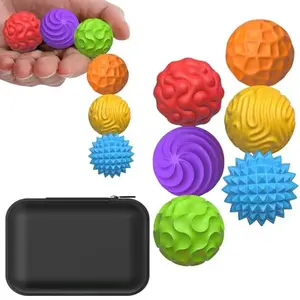 Silicone Fidget Balls - 6 Pack Fidget Toys Stress Balls for Adults Sensory Stone Travel Toys for Calming,Autism and ADHD,Gifts for Teens
