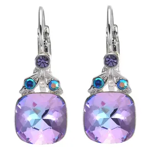 Victorian Mystic Garden Leverback Earrings (Sterling Silvertone)