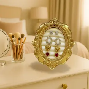 Vintage Luxury Jewelry Display Stand, Victorian Style, Multi-Color Velvet, Earrings, Nail Art, Rings Organizer, Jewelry Storage