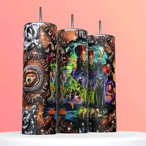 20 oz Tumbler Halloween favorite hocus pocus book peekaboo Sanderson sisters