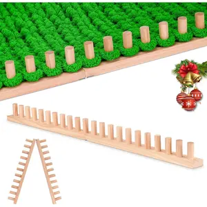 39" Chunky Yarn Loom - Chunky Knitting Blanket Looms Long Installation Free and Adjustable Size Portable DIY Chunky Blanket Loom for Beginners -  Wooden Knitting Loom