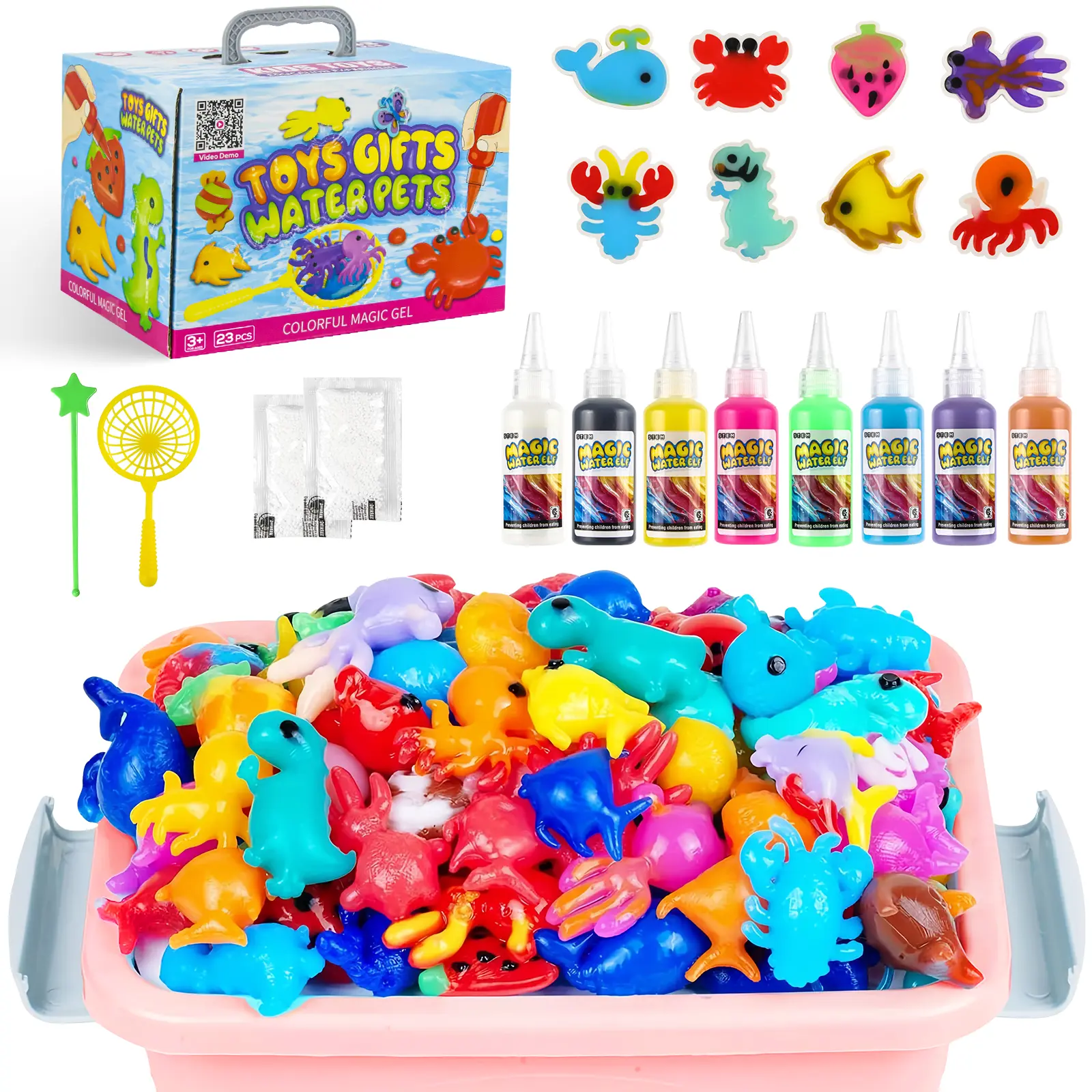 Pink（8-piece set: colorful gels + reusable molds）