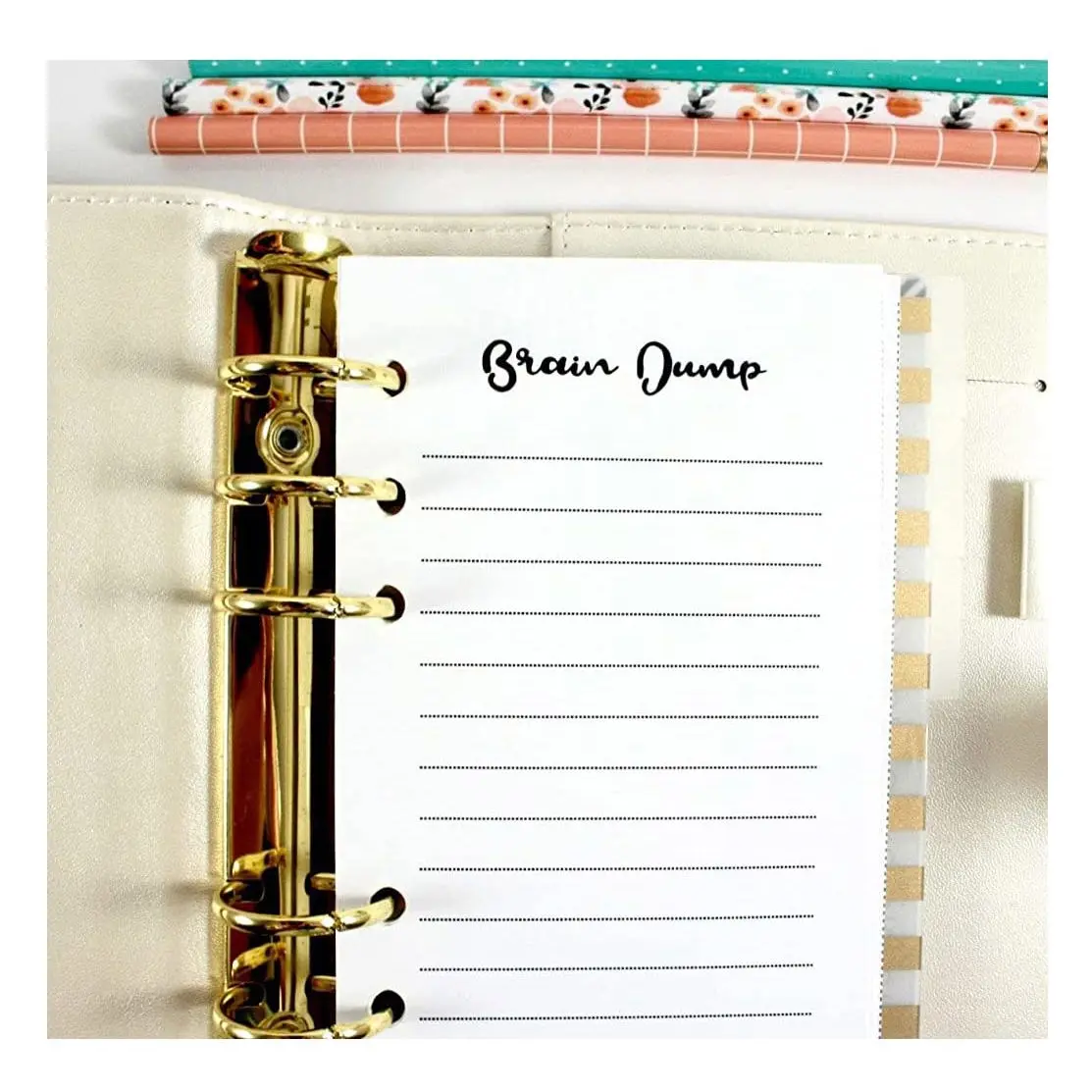 Personal Size Brain Dump Inserts fits with Kate Spade Personal Planner, Filofax Personal, Color Crush Personal Size and Other Personal Size Planner