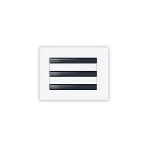 BUILDMART - 8x6 White Modern AC Vent Cover - Decorative Aluminum Air Vent - Standard Linear Slot Diffuser - Heating and Cooling Register Grille for Ceiling, Walls & Floors