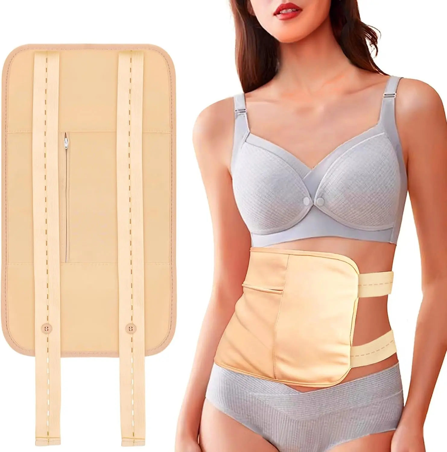 Castor Oil Pack Wrap, Castor Oil Wrap forStomach, Liver Detox, Belly & Entire Body, Hot/Cold Compress Pads, Adhesive-Free Pads forLiver, Stomach