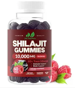 Shilajit Gummies 10,000mg for Men & Women - Maximum Strength Pure Himalayan Shilajit, Gluten-Free, Non-GMO, 100% Vegetarian - Natural Raspberry Flavor - 60 Count