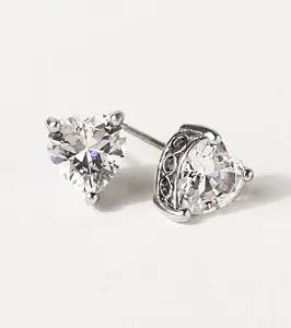 Origami Owl Crystal Heart Stud Earrings