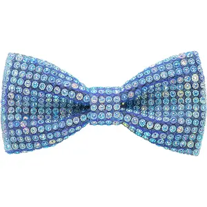 Rhinestone Bow Ties for Men Pre-tied Sequin  Mens Women Tuxedo Bowtie with Adjustable Length for Wedding Prom