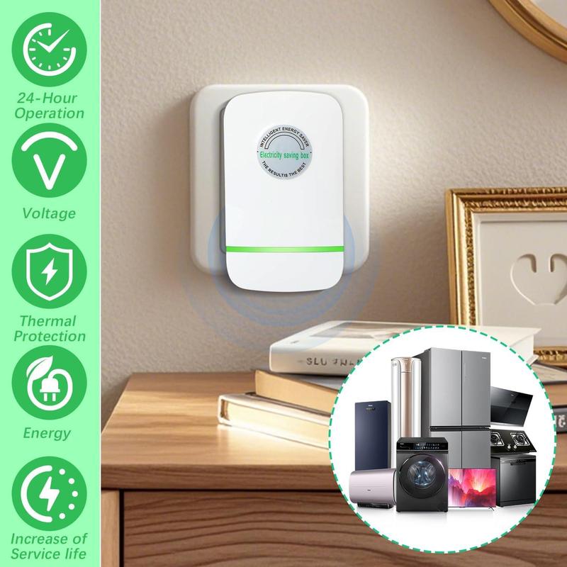 Plug-In Power Box with US Plug 2026 Updated Design, Compatible with 90–250V Input Range