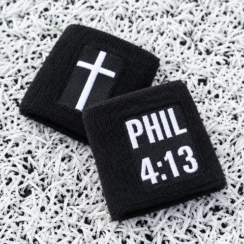 Women's Christian 2-Pack Sports Wristbands & Workout Headbands - Cross, Bible Verse PHIL 4:13, Show Faith Athlete Gift for Gym, Running, Athletic Headbands, Accessories For Women, Female