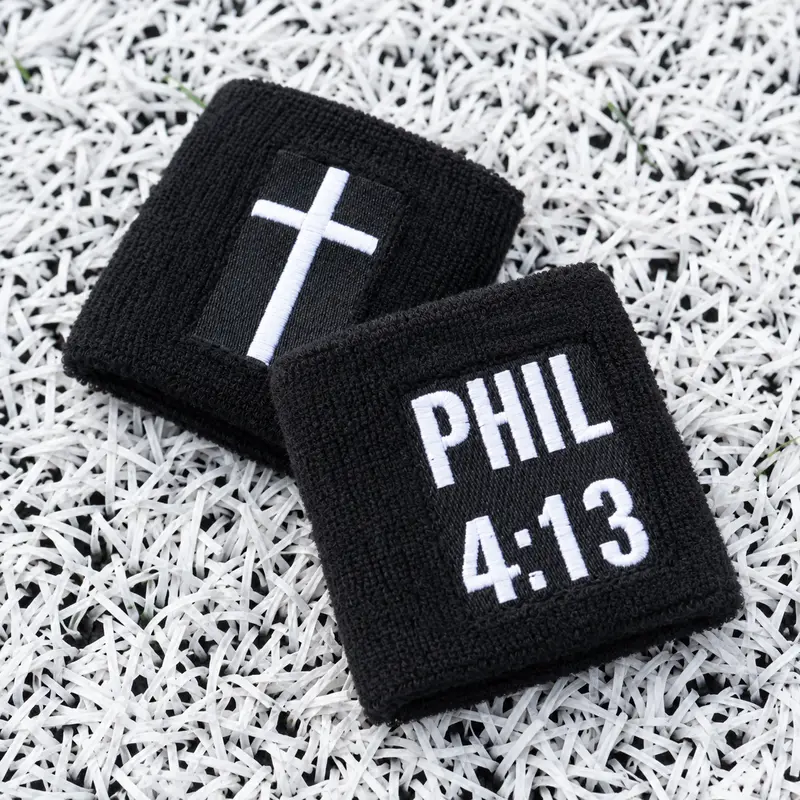 Women's Christian 2-Pack Sports Wristbands & Workout Headbands - Cross, Bible Verse PHIL 4:13, Show Faith Athlete Gift for Gym, Running, Athletic Headbands, Accessories For Women, Female