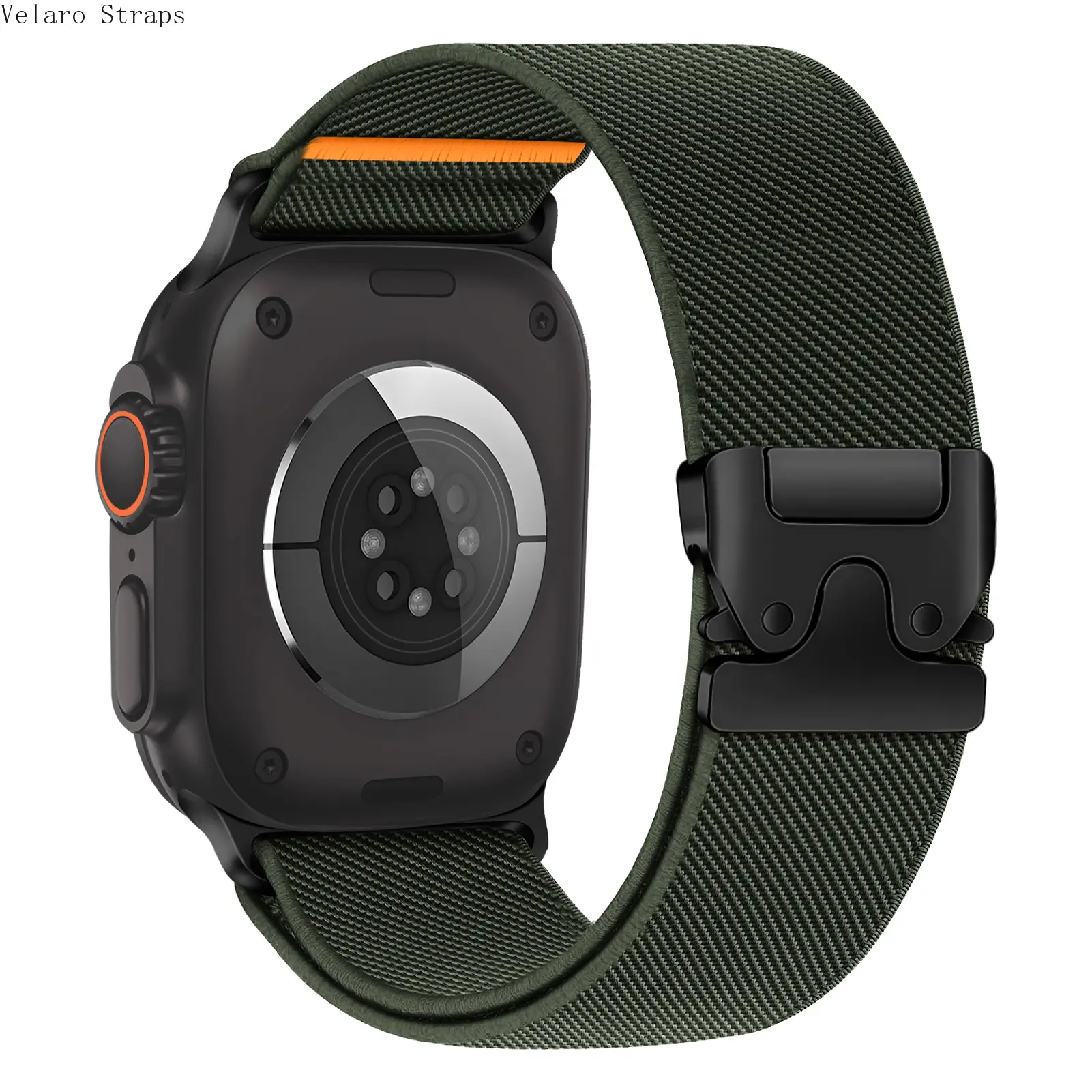 Parachute-Style Nylon Watch Band with Tactical Buckle for Apple Watch Ultra 2 & Series 3/7–11/SE