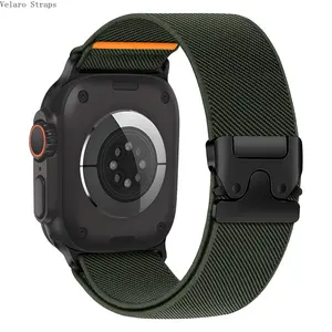 Parachute-Style Nylon Watch Band with Tactical Buckle for Apple Watch Ultra 2 & Series 3/7–11/SE
