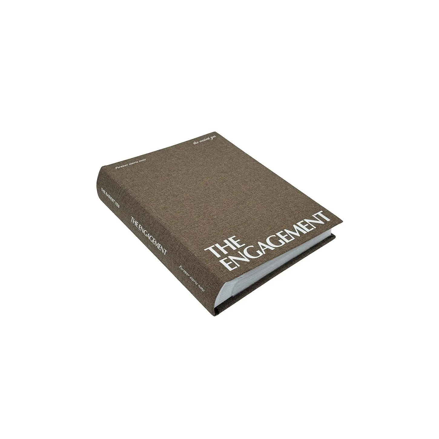 The Ceremony Club Engagement Photo Album in Brown Linen