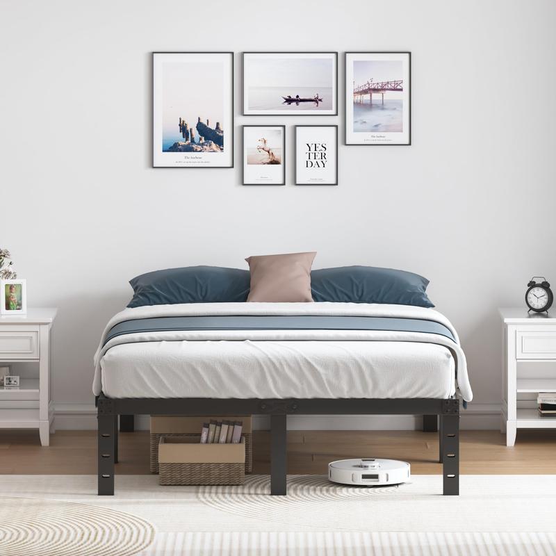 Edenza1 Twin Bed Frames, 14 16 18 Inch Heavy Duty Metal Platform Bed Frame Twin Size Support Up to 3500 lbs, No Box Spring Needed/No Shaking/Steel Slat Support/Noise Free/Easy Assembly Heavy Duty Queen Size Metal Bed Frame affordable  bed  frame
