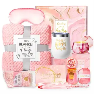 Self-Care Gift for Women, Luxurious Flannel Blanket Care Kit, Relaxing Spa Experience, Perfect for Birthday, Valentine's Day, Mother's Day, Unique Birthday Gifts