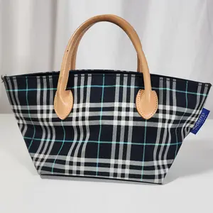 Pre-owned BURBERRY Nylon & Leather Tote Bags Blue Label Mini Tote Stylish and Versatile Bag for Everyday Use