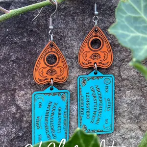 Ouija Board and Planchette Earrings