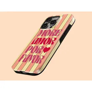 Italian Quote Phone Case More Amor TOUGH Cover for iPhone 17 Pro Max, 16e, 15, 14, 13 & Samsung S26 Ultra, S25 FE, A57, A56, Pixel 10, 9A
