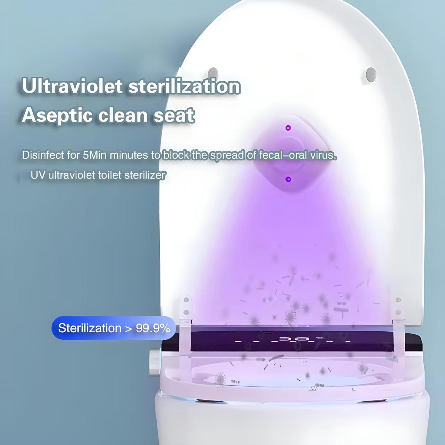 UV toilet disinfection light, smart toilet cleaner, household bathroom sterilizer—all featuring a portable design that can be recharged. Equipped with four LED lights, installation is very convenient, suitable for various locations such as homes, bathroom