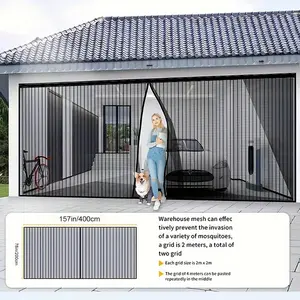 Magnetic Screen Door - 1pc Magnetic Garage Screen Door with Adjustable Mosquito Net, Classic Style Mesh Curtain, Easy Install, Insect Protection