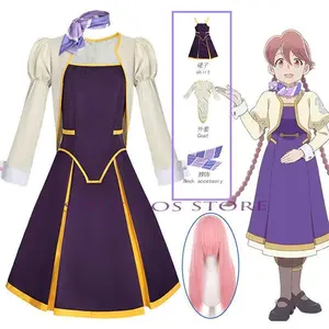 Yachiyo Costume Anime Apocalypse Hotel Cosplay Yachiyo Long Dress Coat Wig Set Party Role Play Outfit for Woman Girl