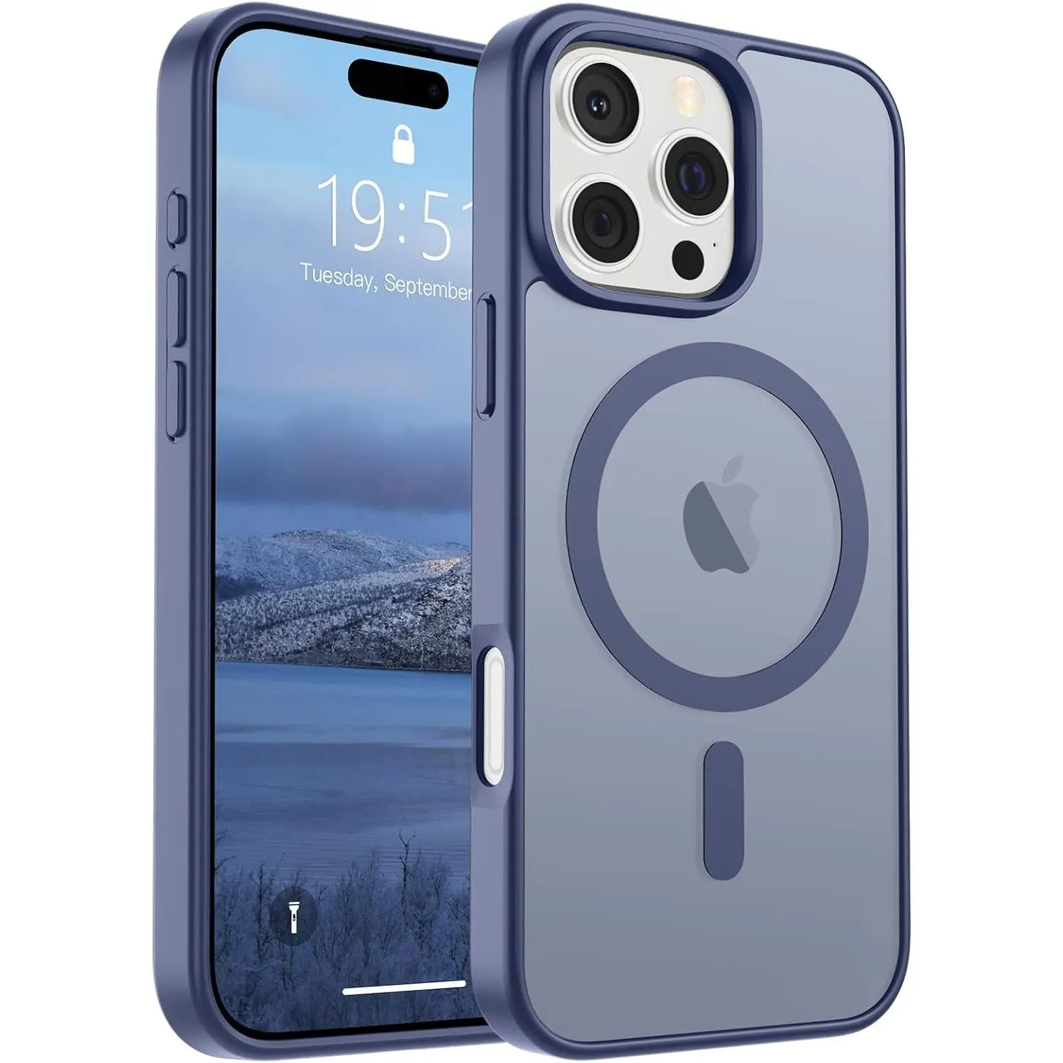 SUPFINE Magnetic for iPhone 16 Pro Case (Compatible with MagSafe) (Military Grade Drop Protection) Slim Translucent Matte Shockproof with Anti-Fingerprint Phone Case,Lavender Gray | Magnetic