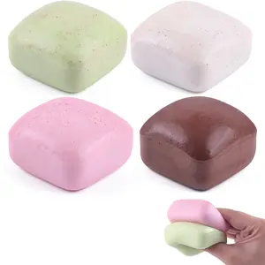 Anboor 4 Pcs Slow Rising Squishies Toys for Kids Hawaiian Butter Mochi Foam Food Stress Squishes Cute Giant Squeeze Toy summerwins