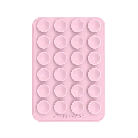 Velvet Caviar Shiny Strawberry Milk MightyGrip Magnetic Cell Phone Holder - Adhesive Suction Cup, Durable Silicone Grip, Portable Accessory, Stick-On Mounts for MagSafe-Only Devices (MagSafe Compatible, Accessories Included)