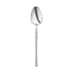 Shiny Silver Moderno Disposable Plastic Dinner Spoons