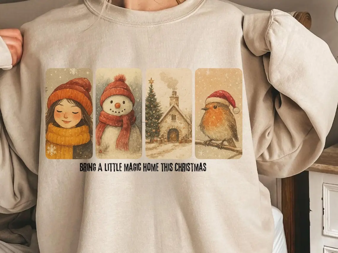 Retro Christmas Snowman Sweater Holiday Sweater Sweater