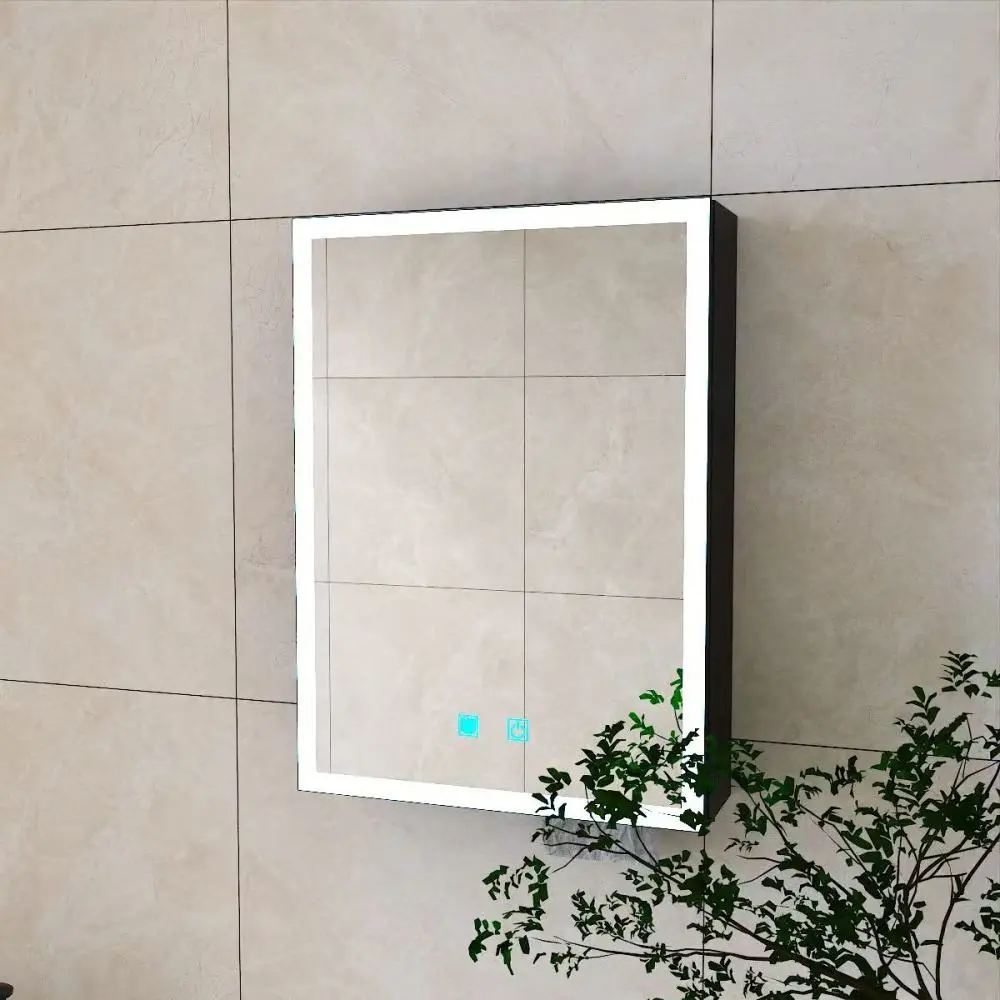 littleox LED bathroom medicine cabinet with single-color white light,Anti-fogging ,Easy to install Aluminum cabinet.(15.98*22.05 One Door)