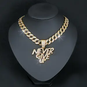 1 piece Cuban chain fashion necklace, exquisite personality, necklace with gift box Luxury Jewelry