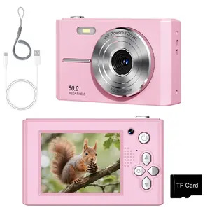 Digital camera, suitable for children and teenagers beginners, equipped with a memory card and 16x zoom image stabilization, small and compact camera, suitable as a Christmas or birthday gift for boys and girls