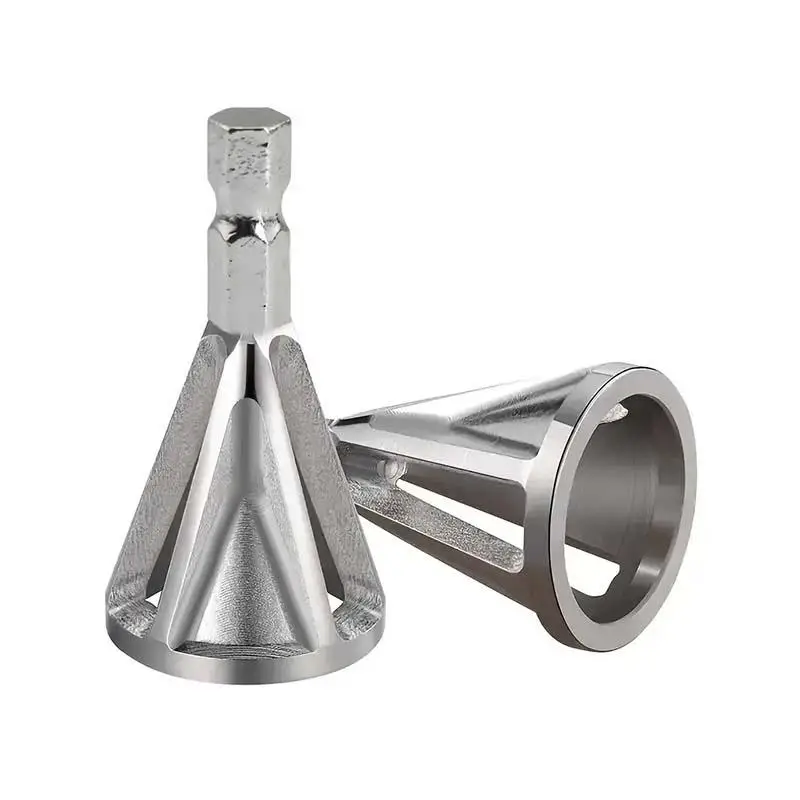 Summer Deburring Tool, External Chamfer Drill Accessories, Stainless Steel Deburring Drill Extractor for Camping Furniture, Outdoor Camping Supplies