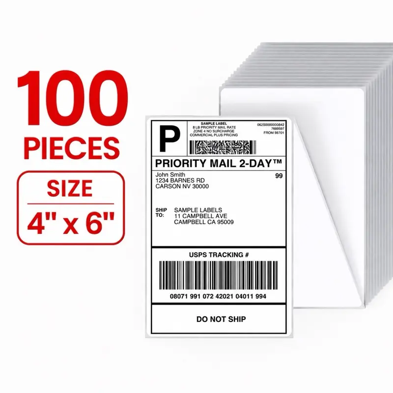 100 Thermal Shipping Labels