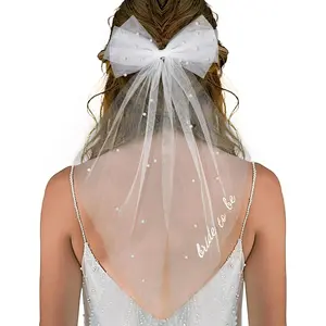 Bride to Be Bridal Wedding Veils Bachelorette Party Accessories  Hair Bow Veil for Women and Girls Bridal Shower Bridesmaid