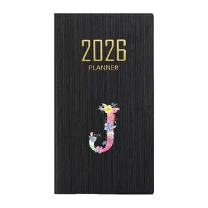 2026 Pocket Weekly Planner Notebook, A6 Size, Limited Edition, Month & Yearly Planning, Travel Recorder, 26 Letter Patterns