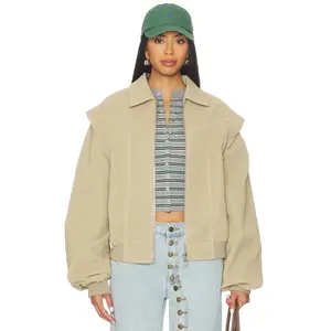 LIONESS Vista Bomber Jacket in Latte
