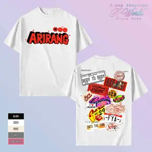 BT21 Kpop Band Shirt, Tour 2026 Shirt, Shirt For Fans, Kpop, Unisex Shirt graphic tee, Arirang New Album Tracklist Graphic T Shirt, Vintage Oversized Tee, Kpop Bangtan Boys Streetwear Top, Korean Idol Aesthetic Back Print Shirt, 2026 Comeback Fan Gift