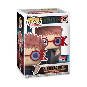 Funko Pop! Jujutsu Kaisen - Yuji Itadori with Glasses #1225 Exclusive (Sticker may vary) Collectible Pop Vinyl Figure