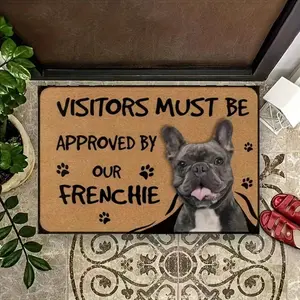 French Bulldog Pattern Door Mat, Non-slip Floor Mat, Decorative Carpet, Decorative Rug for Home Living Room Bedroom, Home Decor