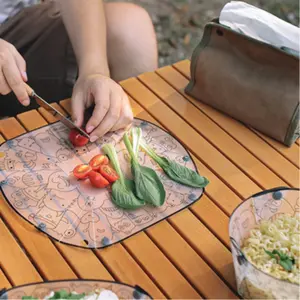 Portable Camping Utensil Set 2 Pieces, Foldable Bowls and Plates for Easy Cleaning, Lightweight Food Grade Materials for Outdoor Use, Perfect for Picnics and Family Gatherings