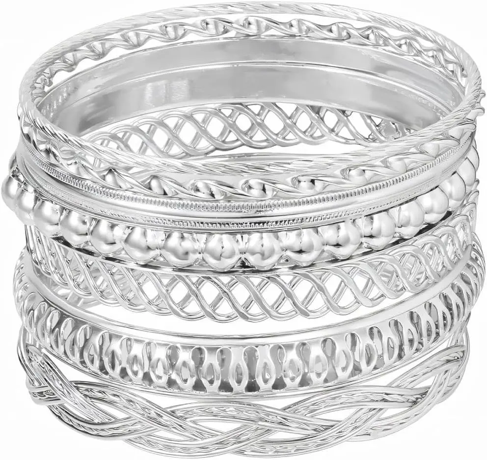 Bangle Bracelets for Women  Bracelet Stack Stackable Indian Boho Chunky  Bangles  Sets for Women Teen Girls