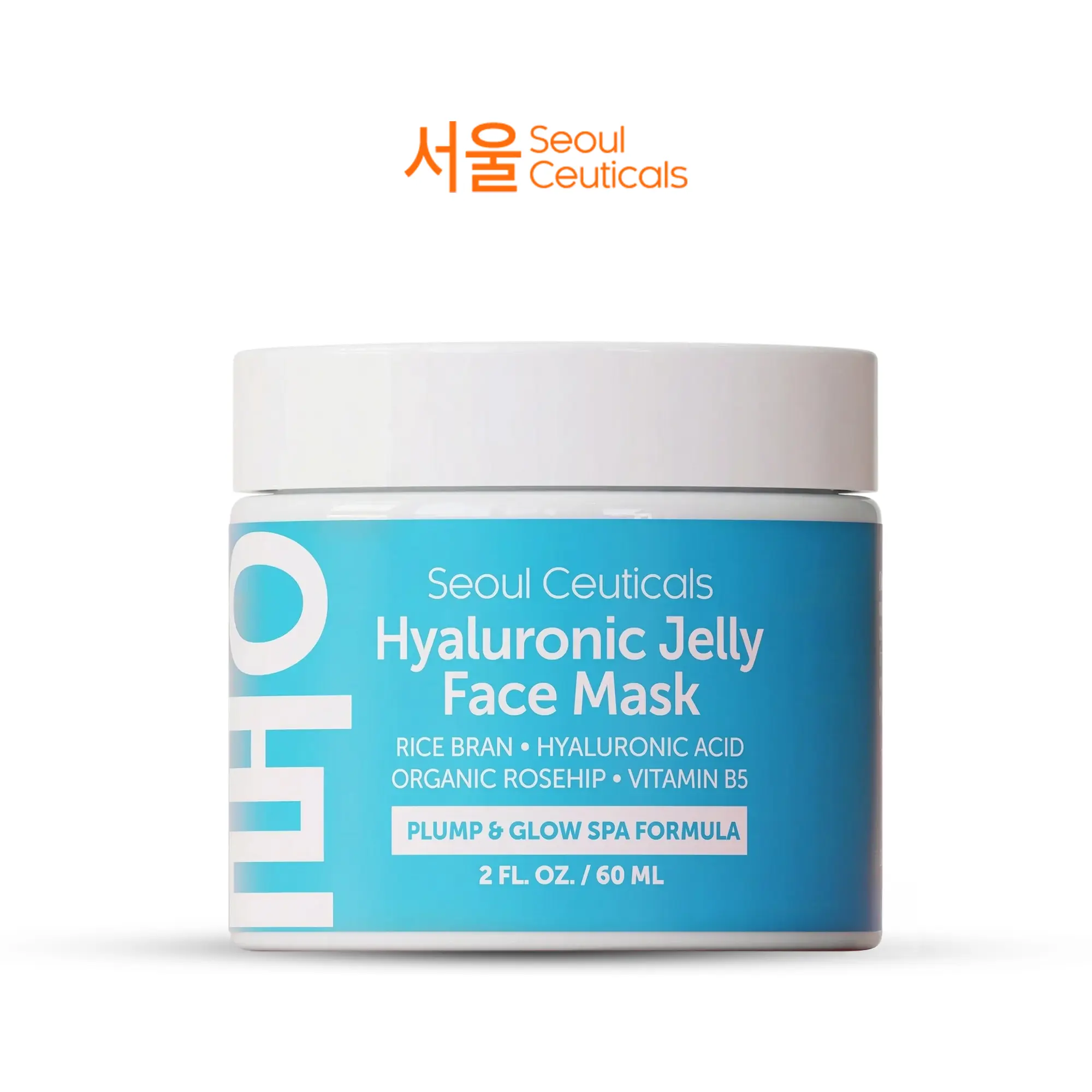 Hyaluronic Jelly Face Mask - Organic & Cruelty-Free 2oz Moisturizer for All Skin Types - Korean Beauty Skincare Formula