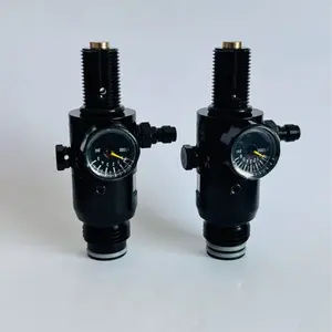 800Psi Output 3000psi single oring Black Paintball Pcp Air Tank Regulator Valve For Co2 Tank Air Pressure Regulating Valve Oxygen Co2 Gas Tank Regulator Air Pressure Regulator Valve 5/8-18UNF Inlet Thread